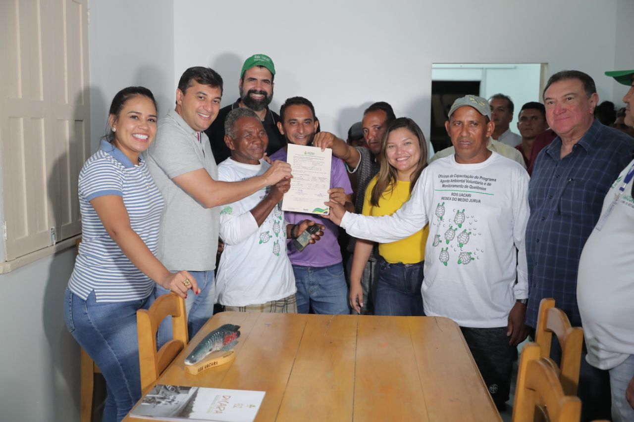 Wilson Lima visita unidade de conservação em Carauari e autoriza novo manejo de quelônio na região