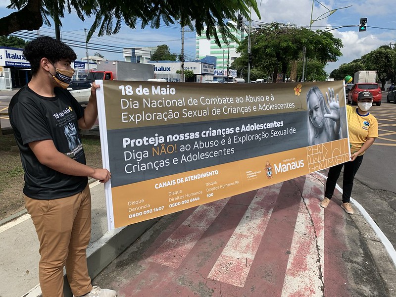 Campanha de combate à exploração sexual infantojuvenil movimenta os principais cruzamentos da cidade