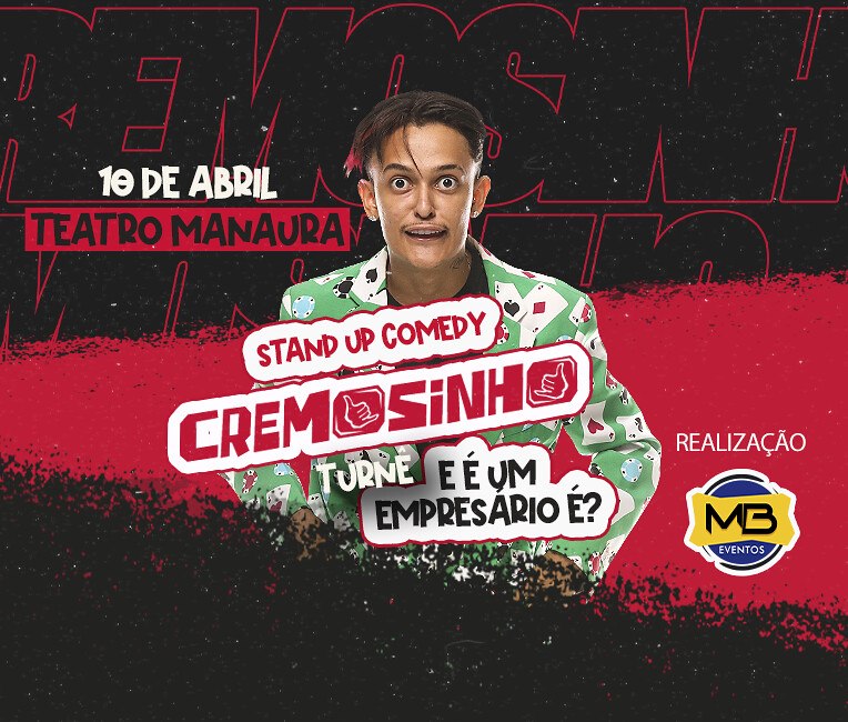 Cremosinho faz estreia nacional em Manaus com stand-up ‘É um empresário, é?’