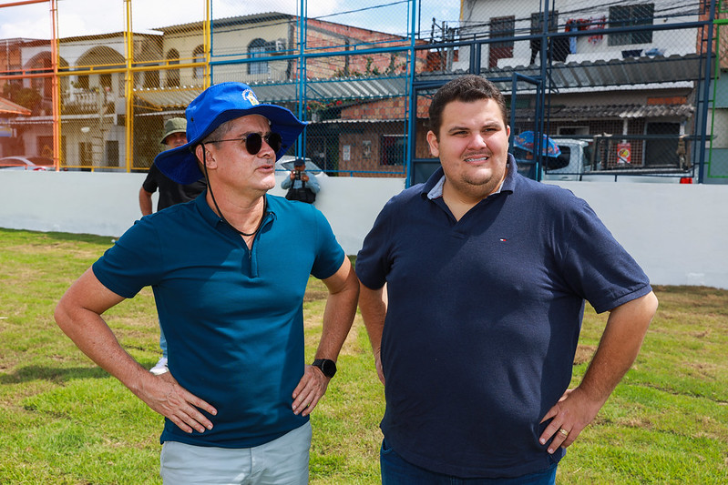 Prefeito vistoria obras de revitalização no campo da Luzitânia